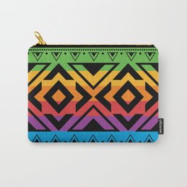 Vibrant Tribal Rainbow Carry-All Pouch | Vibranttribal, Rainbow, Gaypride, Colorfulpattern, Hippiepattern, Drugrug, Graphicdesign, Hippietapestry, Vividcolors, Happycolors 