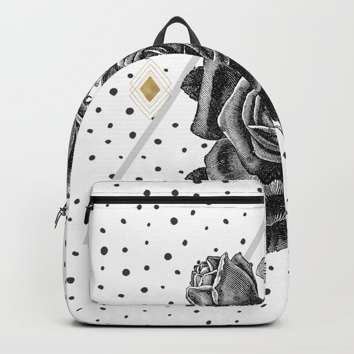 Vintage black rose in a pyramid. Backpack by URANIA VERDI Society6