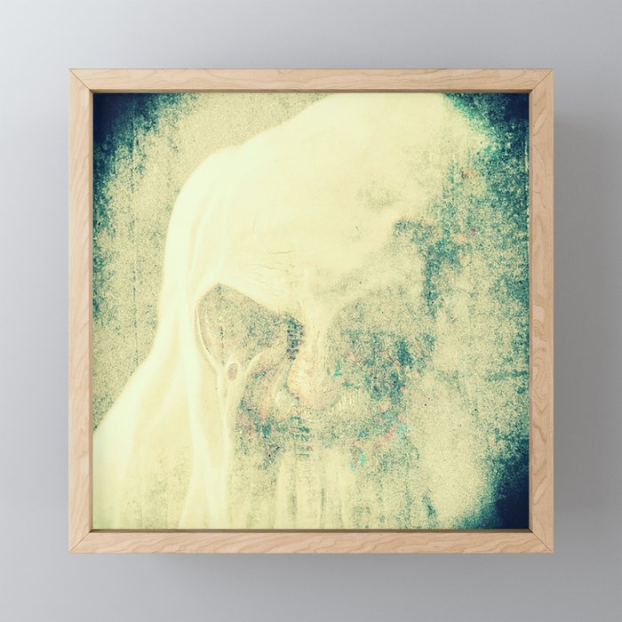 Scary ghost face #5 | AI fantasy art Framed Mini Art Print