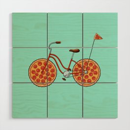 Pizza Bicycle  Wood Wall Art