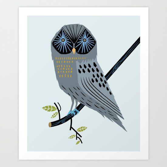 The Perching Owl Art Print