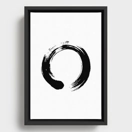 enso, enso circle, zen circle, zen enso, zen symbol, zen art, japanese circle, japanese, japanese ar Framed Canvas