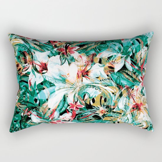 Seamless Floral And Paisley Pattern Rectangular Pillow
