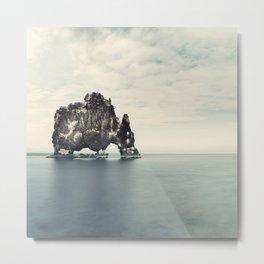 Elephant Rock, Hvitserkur Iceland Metal Print