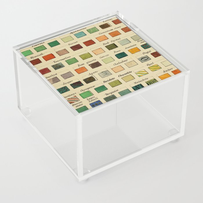 Mineral Color Chart Acrylic Box