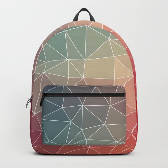 Abstract Geometric Triangulated Design Backpack