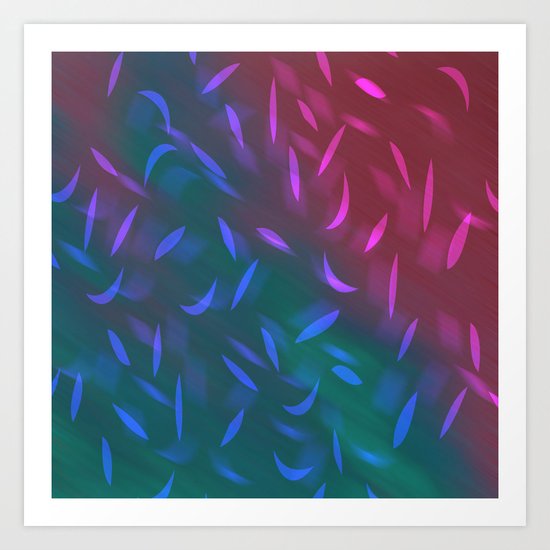 Abstract red green pattern Art Print