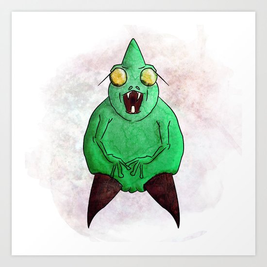 Krogamedis Hornamika Art Print