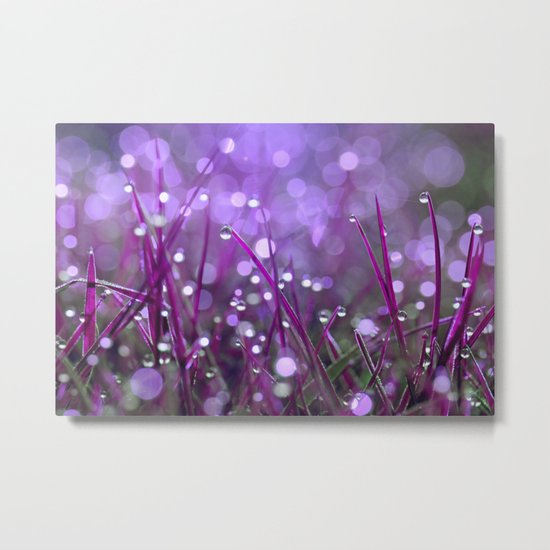 Fairy Drops Pink Metal Print
