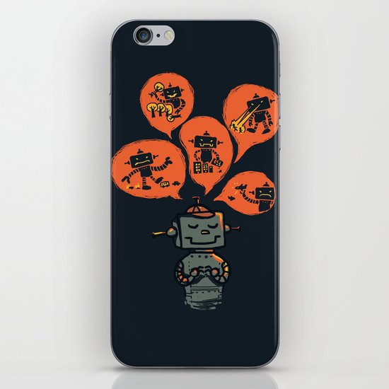 When I grow up - an evil robot dream iPhone & iPod Skin