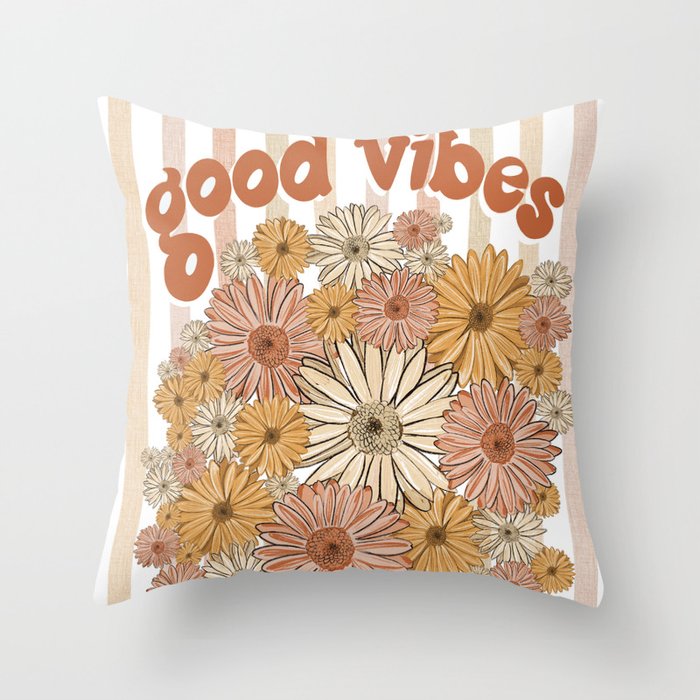 Good vibes Throw Pillow