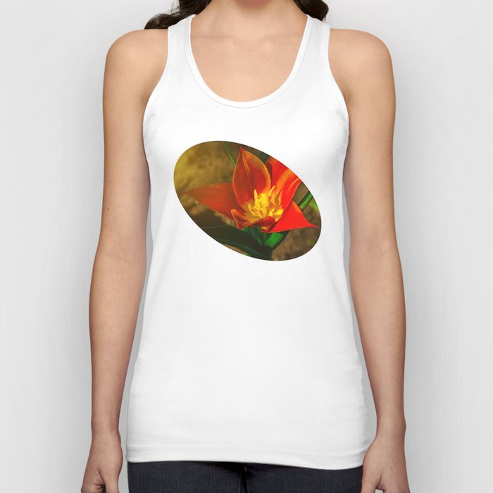 Red flower in the morning sun Tank Top