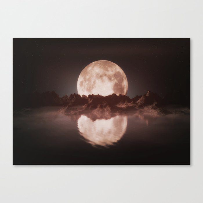 Misty Moon Canvas Print