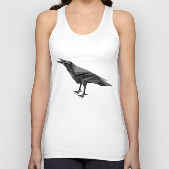 Raven Geometric Grey Triangles Unisex Tank Top