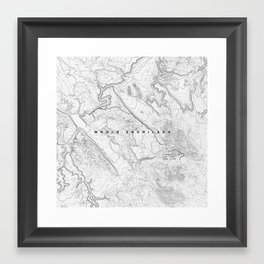 Whole Enchilada Trail Map Framed Art Print