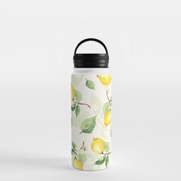 Lemons minted self design background Water Bottle