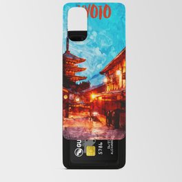 Kyoto Japan city watercolor Android Card Case