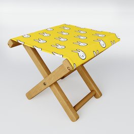 Cute Bunny Pattern (Yellow) Folding Stool
