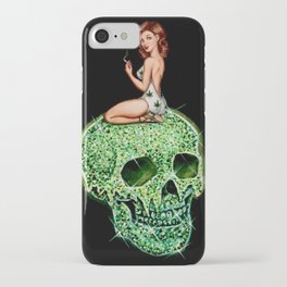 420 Pin Up Skull  iPhone Case