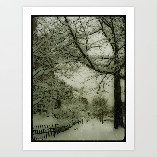 Never ending winter 2. Brookline, MA Art Print