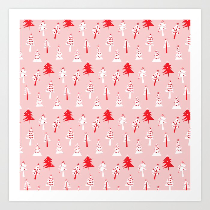 Pink Christmas Art Print By Marieryyoung Society6 9 christmas bunting to print. pink christmas art print by marieryyoung