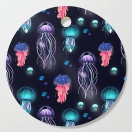 Jellyfish glow Cutting Board