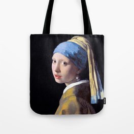 Girl with a Pearl Earring by Johannes Vermeer (c. 1665) Tote Bag | Tronie, Johannesvermeer, Dutchpainting, Earring, Famous, Art, Famouspainting, Vintage, People, Pearlearring 