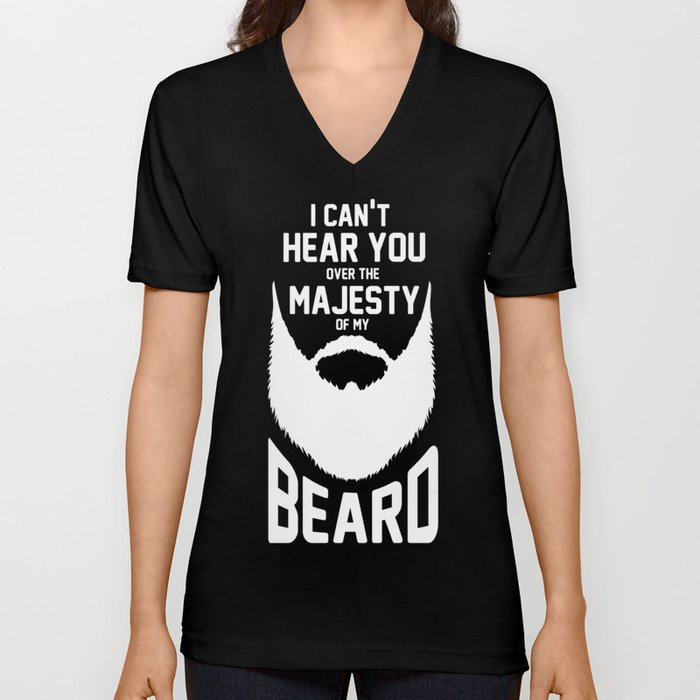 The majestic Beard - White V Neck T Shirt