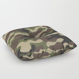 vintage military camouflage Floor Pillow