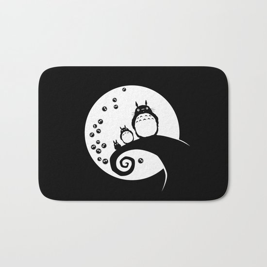 Totoro Before Christmas Bath Mat