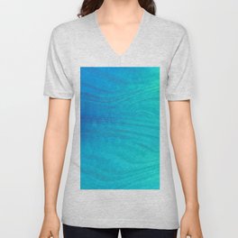 Blue Waves V Neck T Shirt