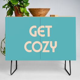 Get Cozy, Blue and White Credenza