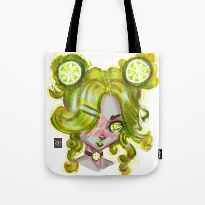 Lime Girl Tote Bag