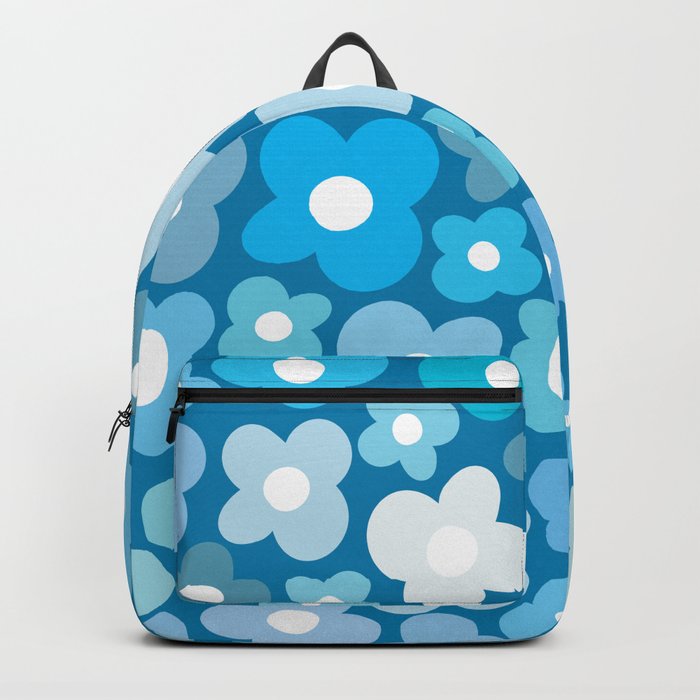 Blue shop flower backpack