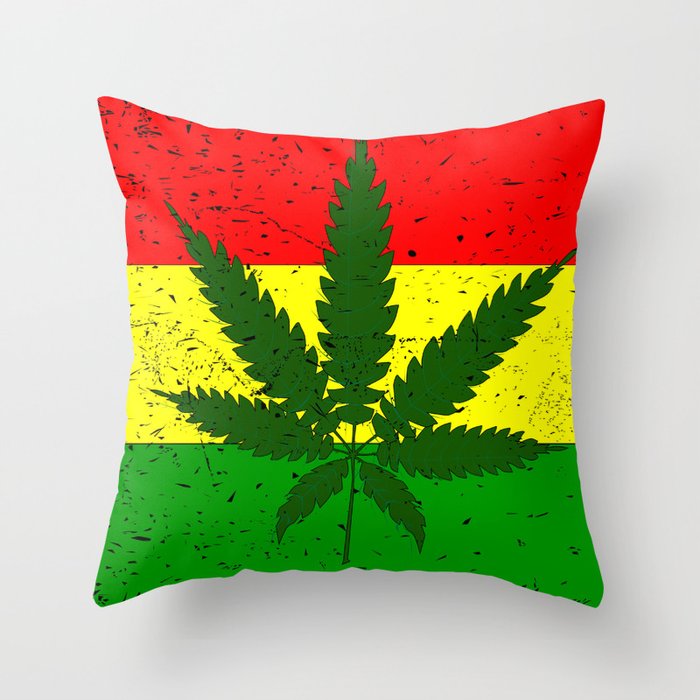 Rastafarian Flag Throw Pillow