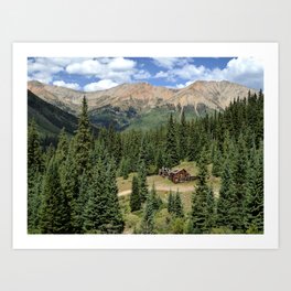 Banker Mine ruins in Chaffee County (Colorado, USA) Art Print | Mountains, Mines, Mining, Historic, Photo, Forest, Scenic 