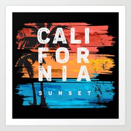 California Sunset Art Print