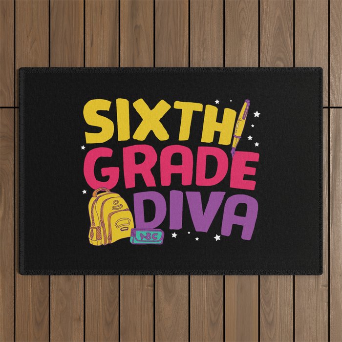 Sixth Grade Diva Outdoor Rug