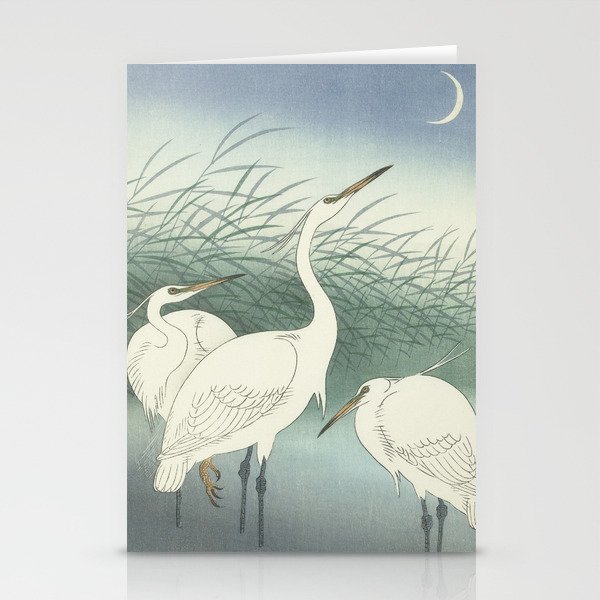 Herons in Shallow Water, Ohara Koson, 1934 Stationery Cards