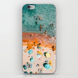 Ocean Print, Beach Sea Art Print, Aerial Beach Print, Minimalist Print, Beach Photography, Bondi Beach Print Art Print iPhone Skin