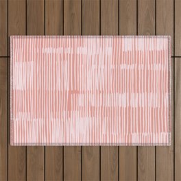 Lines | Peach Pink Outdoor Rug