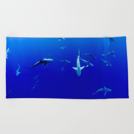 Sharks! Beach Towel