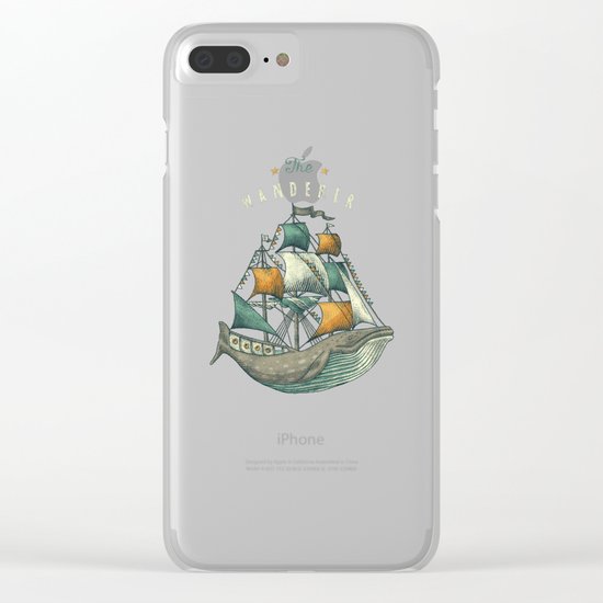 Whale | Petrol Grey Clear iPhone Case