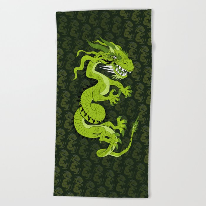 Jade Dragon Beach Towel