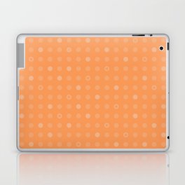 Orange Mid Mod Flower Polka Dots Laptop Skin