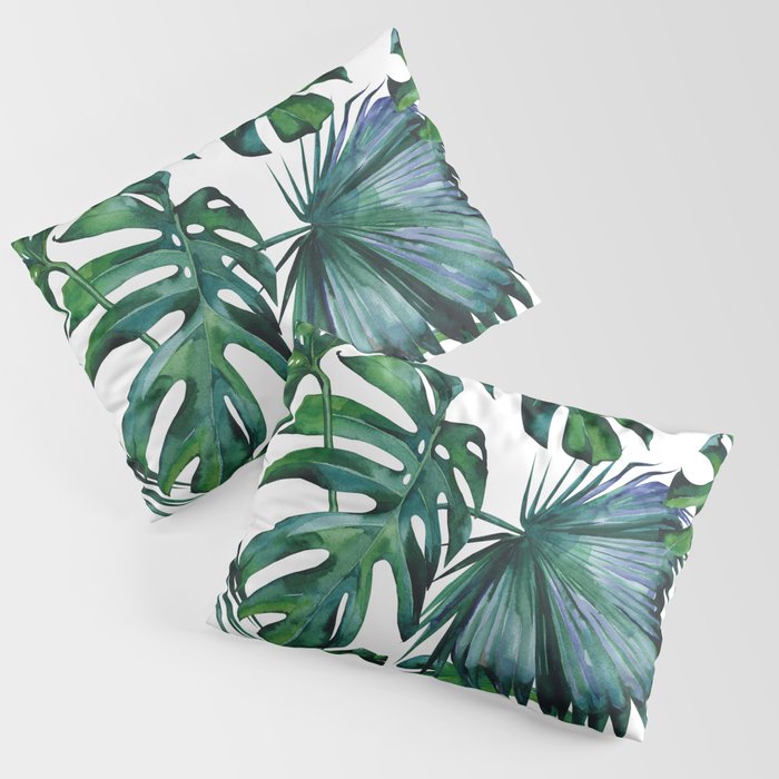 Tropical Palm Leaves Classic Pillow Sham