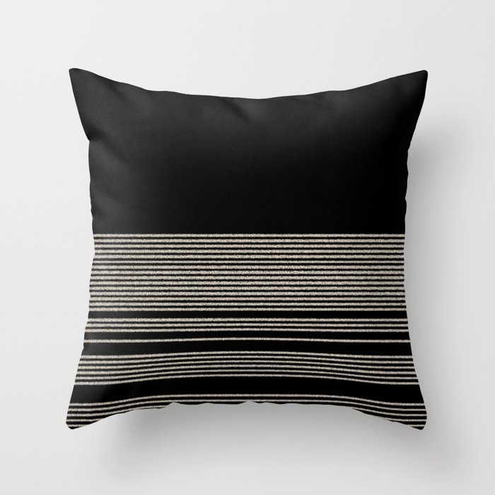 Black textured 2025 throw pillow