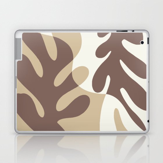 Abstract Matisse Organic Leaves Shapes \\ Cocoa Mocca Colors Laptop & iPad Skin