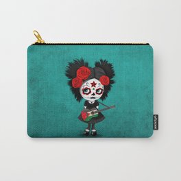 Day of the Dead Girl Playing Palestinian Flag Guitar Carry-All Pouch
