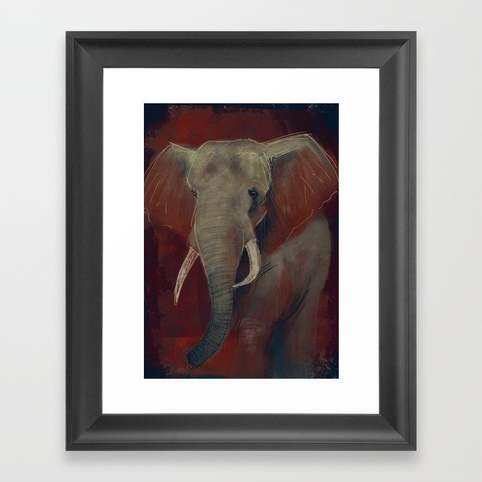 African Elephant Framed Art Print